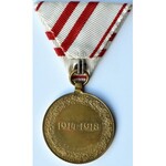 Austria, medal pamiątkowy za udział w I wojnie światowej 1914-1918, oryginalne pudełko, PIĘKNY