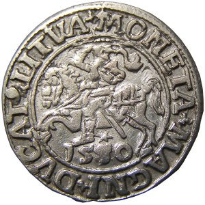 Zygmunt II August, półgrosz 1550, Wilno - dwie litery II