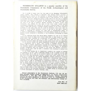 Biuletyn Numizmatyczny PTN, rocznik 1985 bez numeru łączonego 5/6