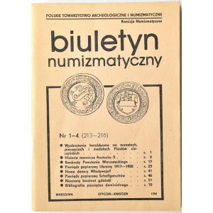 Biuletyn Numizmatyczny PTN, pełen rocznik 1986