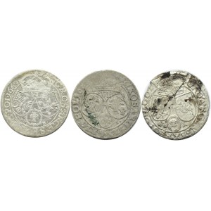 Jan II Kazimierz, lot trzech szóstaków 1660-1666, Bydgoszcz/Kraków/Lwów