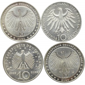 Niemcy, RFN, lot 10 marek, euro 1988-2006 G/F, Karslruhe/Stuttgart