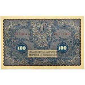 Polska, II RP, 100 marek 1919, IG seria A - UNC