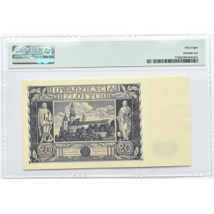 Polska, II RP, 20 złotych 1936, seria AZ, Warszawa, PMG58