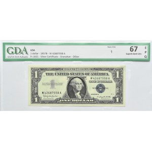 USA, 1 dolar 1957, seria W...A, GDA 67 EPQ