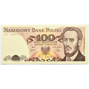 Polska, PRL, 100 złotych 1979, seria GC, Warszawa, UNC