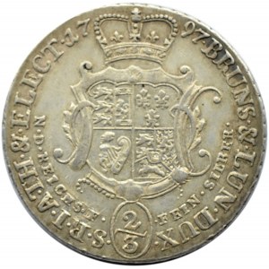 Niemcy, Braunschweig-Lüneburg, Georg III, 2/3 talara 1797 PLM, Brunszwik