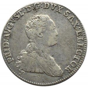 Niemcy, Saksonia, Fryderyk August II, 2/3 talara (gulden) 1768 EDC, Drezno