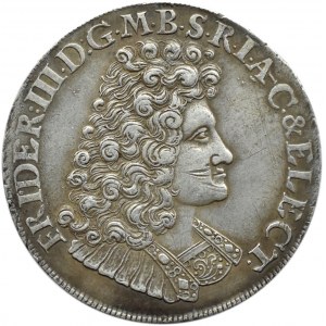 Niemcy, Prusy, Fryderyk III, 2/3 talara (gulden) 1689 IE, Magdeburg