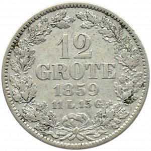 Niemcy, Brema, 12 grote 18659, srebro