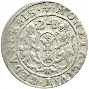 Zygmunt III Waza, ort 1624, przebitka daty 3/4, Gdańsk