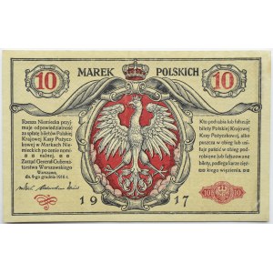 Polska, 10 marek 1916, Generał, seria i numerator A4...