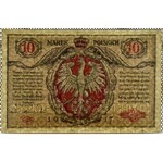 Polska, 10 marek 1916, Generał, seria i numerator A4...