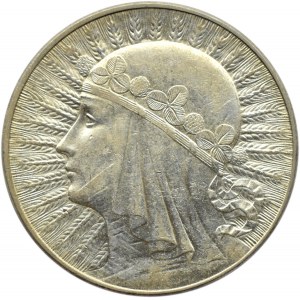 Polska, II RP, Głowa kobiety, 10 złotych 1932, ze znakiem mennicy, Warszawa