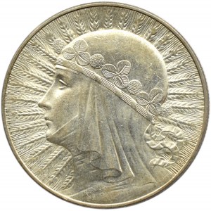 Polska, II RP, Głowa kobiety, 10 złotych 1932, ze znakiem mennicy, Warszawa