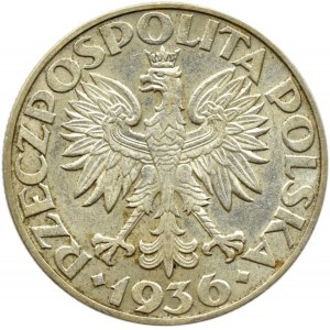 Polska, II RP, Żaglówka, 5 złotych 1936, Warszawa