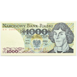 Polska, PRL, M. Kopernik, 1000 złotych 1979, Warszawa, BARDZO RZADKA seria BM, UNC