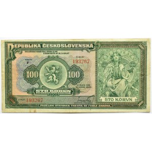Czechosłowacja, 100 koron 1920, seria F, Praga, rzadki!