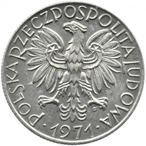 Polska, PRL, Rybak, 5 złotych 1971, UNC