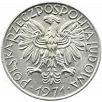 Polska, PRL, Rybak, 5 złotych 1971, UNC