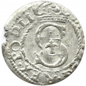 Zygmunt III Waza, szeląg, ucięta data, Ryga