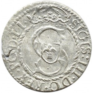 Zygmunt III Waza, szeląg, 1607 lub 1609, Ryga - pełna data, RZADKOŚĆ i CIEKAWOSTKA