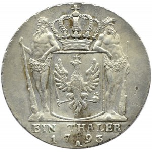 Niemcy, Prusy, Fryderyk Wilhelm, talar 1793 A, Berlin, piękny!