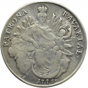 Niemcy, Bawaria, Karol II Teodor, talar 1778, Monachium