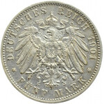 Niemcy, Wirtembergia, Wilhelm II, 5 marek 1901 F, Stuttgart