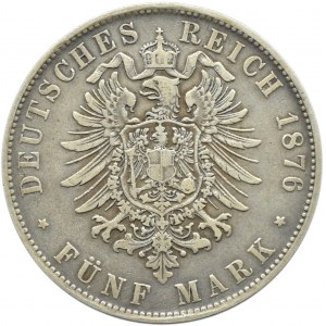 Niemcy, Bawaria, Ludwik II, 5 marek 1876 D, Monachium