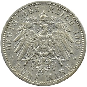 Niemcy, Badenia, Fryderyk, 5 marek 1902, Karlsruhe