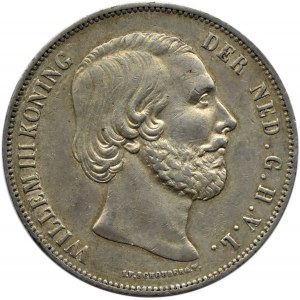 Holandia, Willem III, 2 1/2 guldena 1859, Utrecht