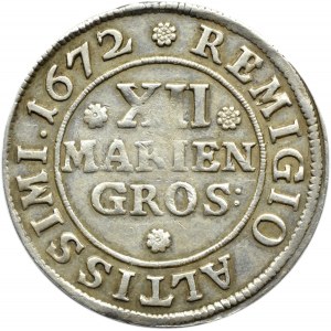 Niemcy, Braunschweig, Rudolf August, 12 Marien gros 1672, Brunszwik