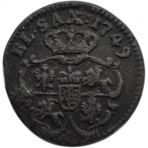 August III Sas, szeląg 1749, Drezno, rzadki