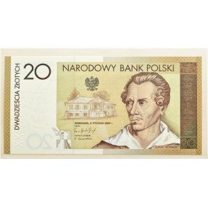 Polska, Juliusz Słowacki, 20 złotych 2009, Warszawa, UNC