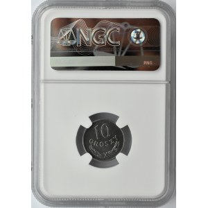 Polska, PRL, 10 groszy 1966, Warszawa, NGC MS66