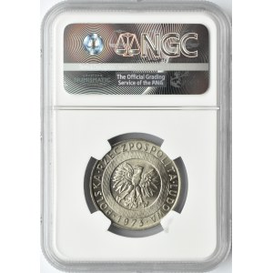 Polska, PRL, 20 złotych 1973, wieżowiec, Warszawa, NGC MS66