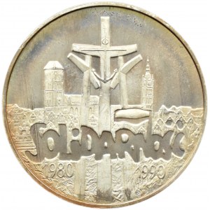 Polska, III RP 100000 złotych 1990, 10 lat Solidarności, Warszawa, UNC