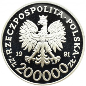 Polska, III RP, 200000 złotych 1991, Igrzyska Barcelona 1992