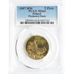 Polska, III RP, Zamek w Pieskowej Skale, 2 złote 1997, PCGS MS66