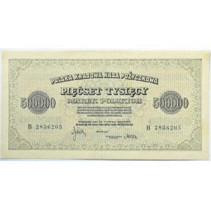 Polska, II RP, 500 000 marek 1923, seria B