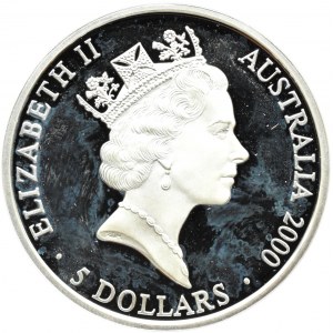 Australia, 5 dolarów 2000 P, Perth, Sydney 2020, UNC