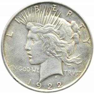 USA, Peace, 1 dolar 1922, Filadelfia