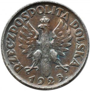 Polska, II RP, Kłosy, 2 złote 1925 z kropką, falsyfikat z epoki