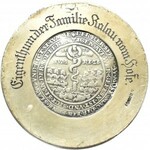 Niemcy, XVII-XIX wiek, srebrny puchar rodziny Kalau vom Hofe z jedenastoma monetami i medalami, J.Höhn, RARYTAS!
