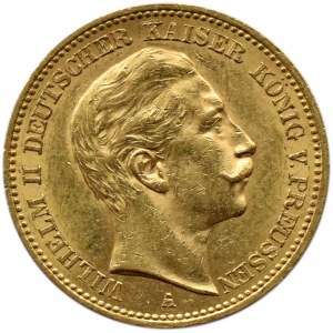 Niemcy, Prusy, Wilhelm II, 20 marek 1889 A, Berlin, rzadkie