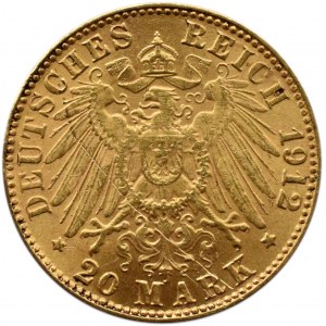 Niemcy, Prusy, Wilhelm II, 20 marek 1912 A, Berlin