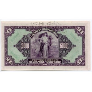 Bohemia & Moravia 5000 Korun 1920 (1943) Specimen