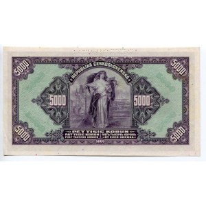 Bohemia & Moravia 5000 Korun 1920 (1943) Specimen