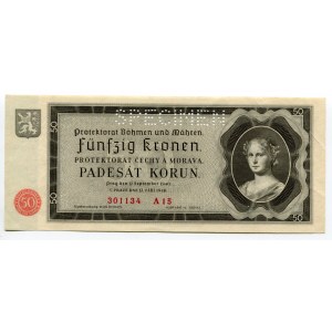 Bohemia & Moravia 50 Korun 1940 (ND) Specimen